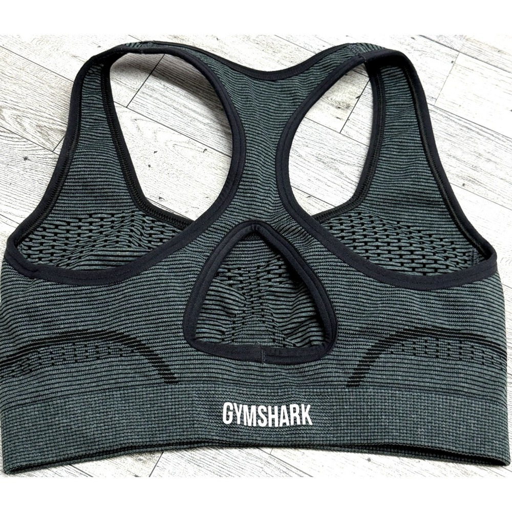 Gymshark Womens Seamless Racerback Light Support Sports Bra DM3‎ Blue MEDIUM